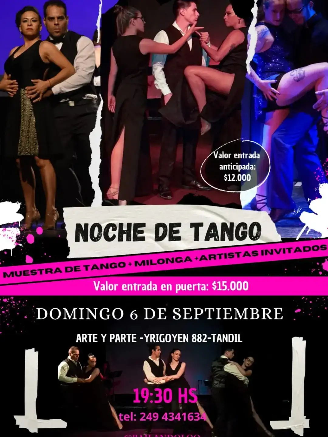 Flyer del evento compartido en redes sociales.