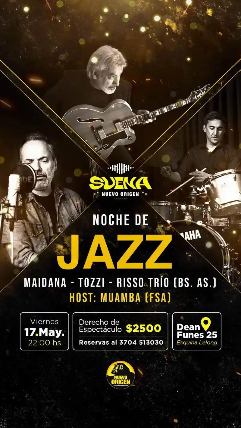 Nuevo show de Maidana/Tozzi/Rizzo + clase maestra de jazz