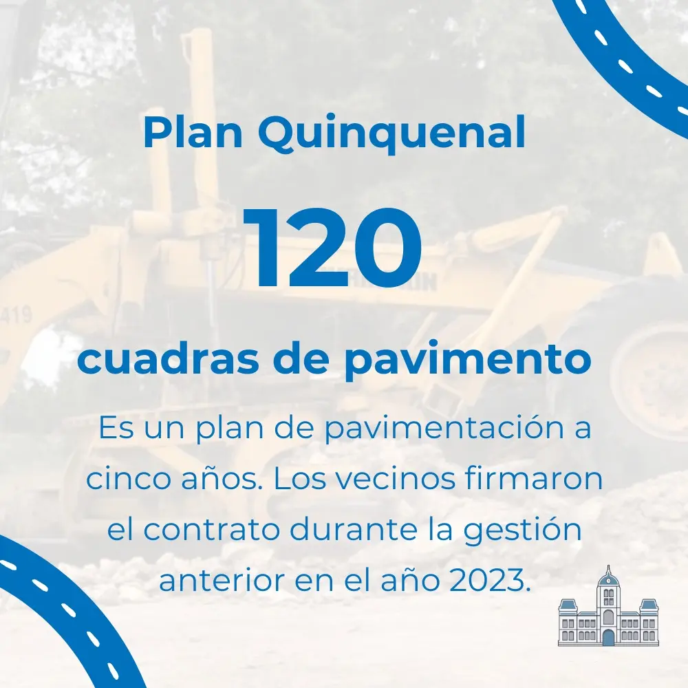 Continúa el plan quinquenal de pavimentación 
