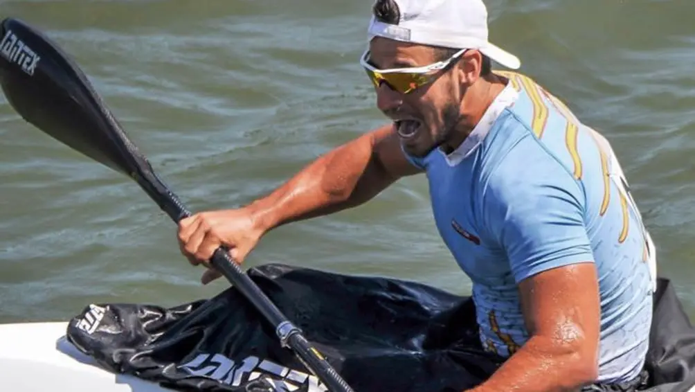 Agustín Vernice consiguió la medalla de oro en K1 1000 metros en canotaje