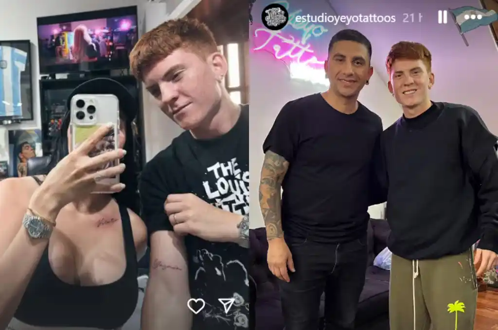 En la foto, Barco, deja ver el nombre de Yasmín en su brazo.