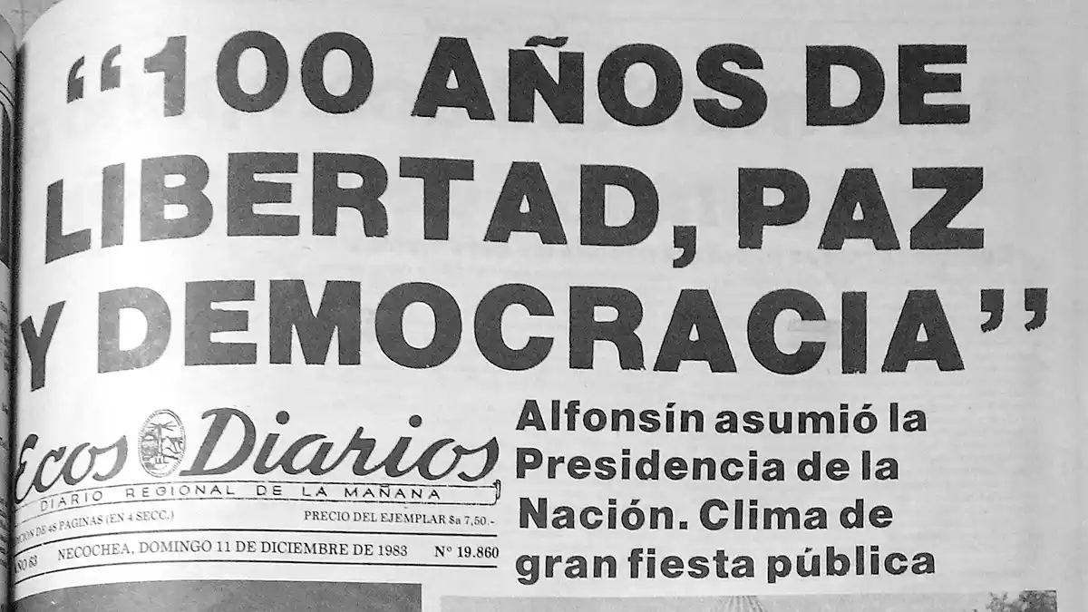 1983 │La vuelta de la democracia consagraba a Alfonsín, Armendáriz y Taraborelli