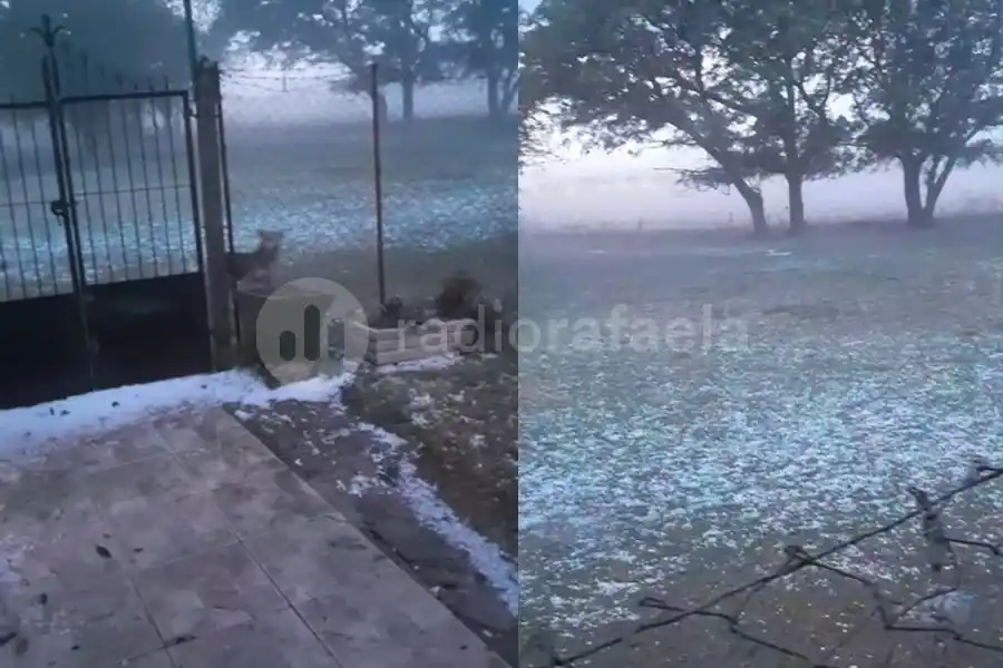 Se cumplió el aviso a corto plazo y granizó en una ciudad de la región