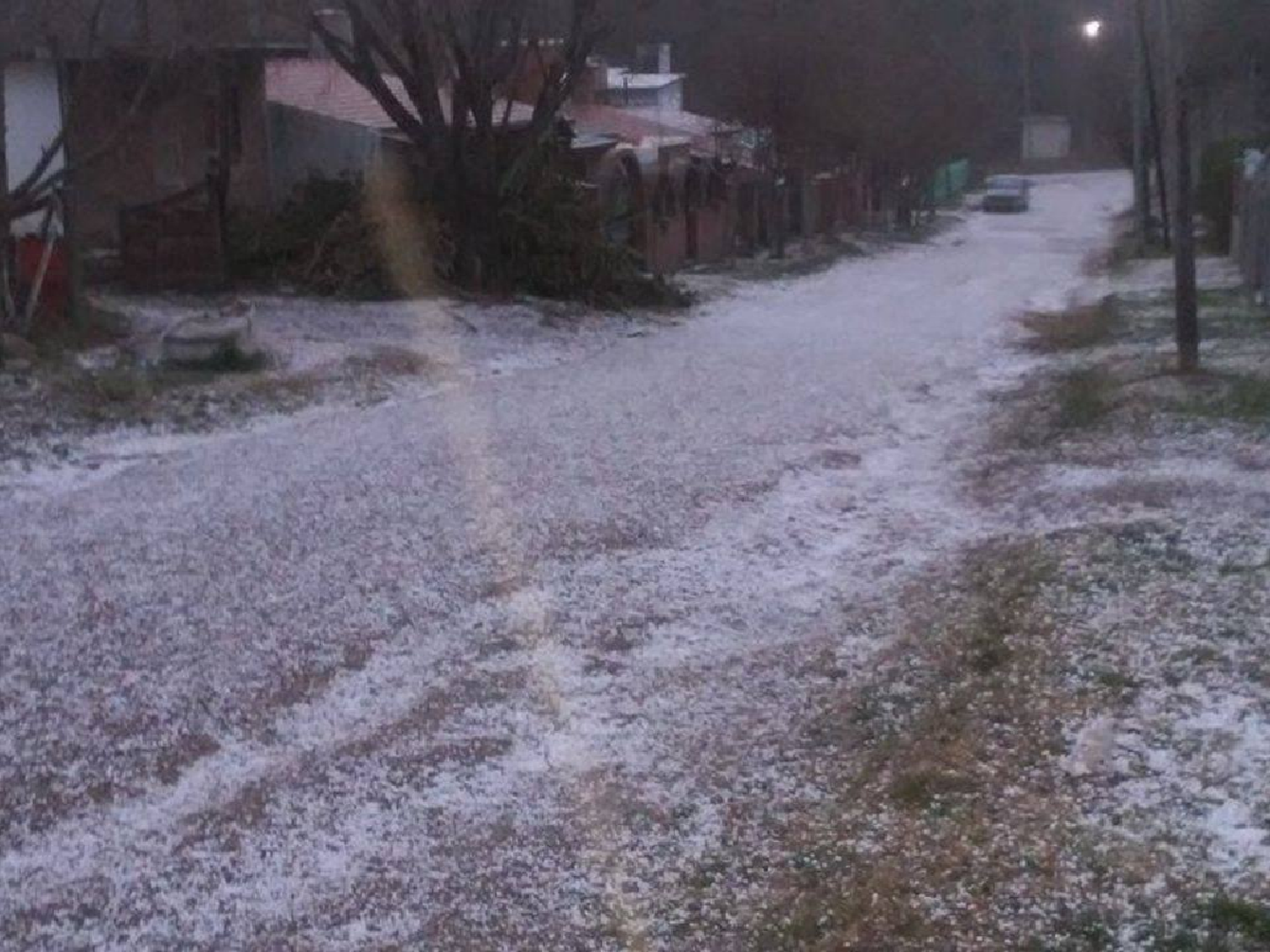 Intensa granizada en seco en las sierras de Córdoba