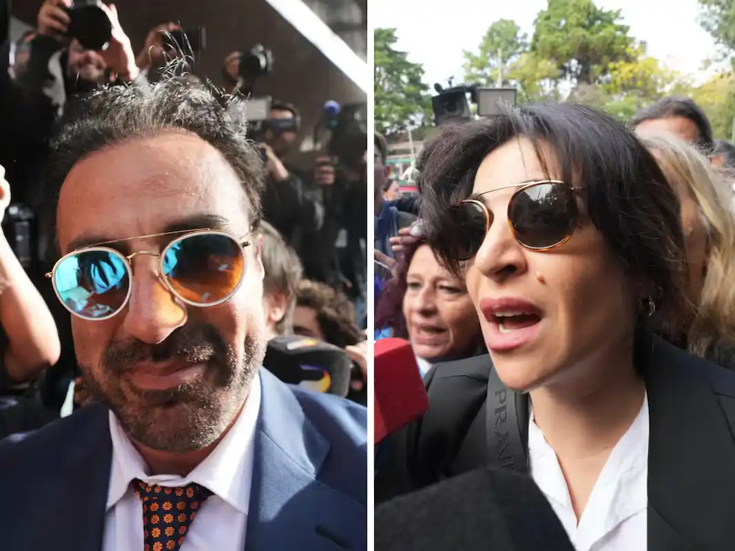 El neurocirujano Leopoldo Luque y Gianinna Maradona . Foto: Rodrigo Abd/AP
