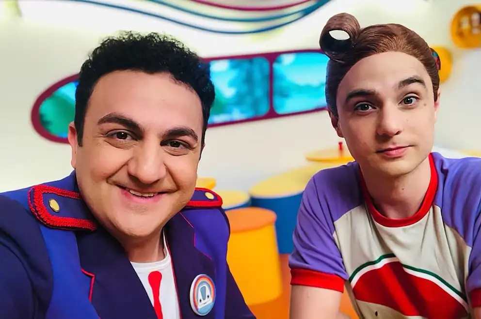 Topa y Hugo en el estudio de Junior Express