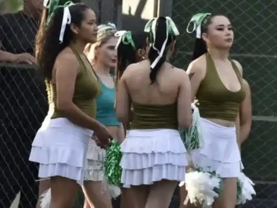 Las porristas que volvieron al estadio de la Arboleda de Paraguay. Foto:ABC
