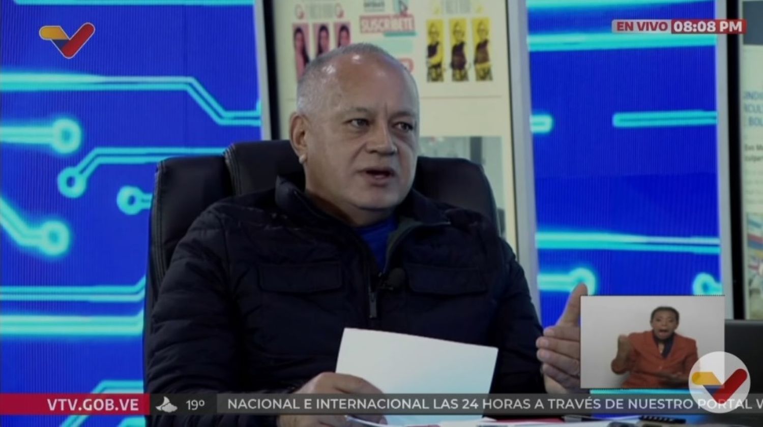 Diosdado Cabello informó sobre nuevo decomiso de armas