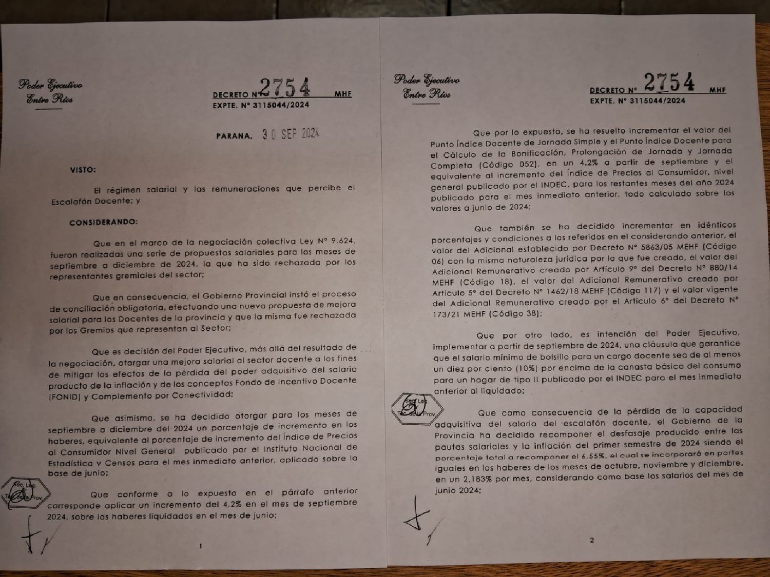 El gobierno de Entre Ríos creó el Fondo Provincial de Incentivo Docente y complemento de conectividad