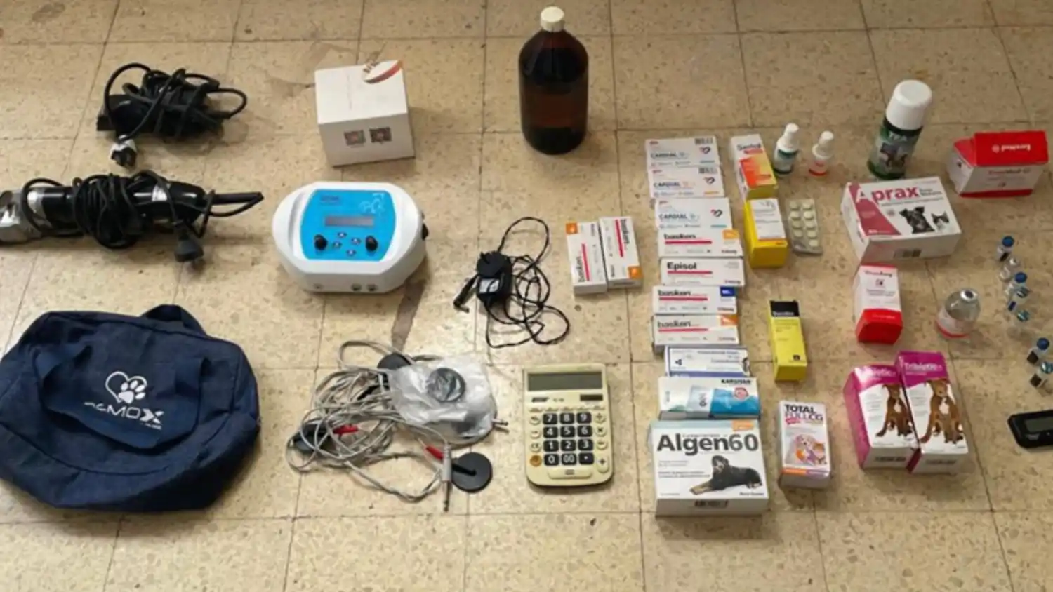 Los elementos que puedo recuperar el personal del GTO pertenecen a una veterinaria.