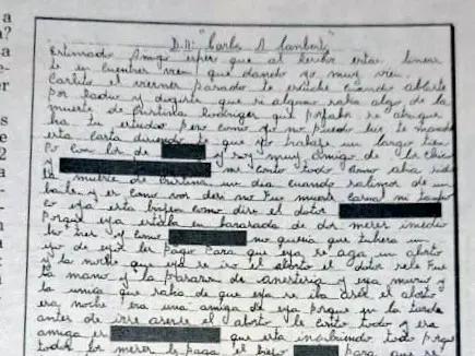 La carta indiscreta. Sobre la muerte de una joven