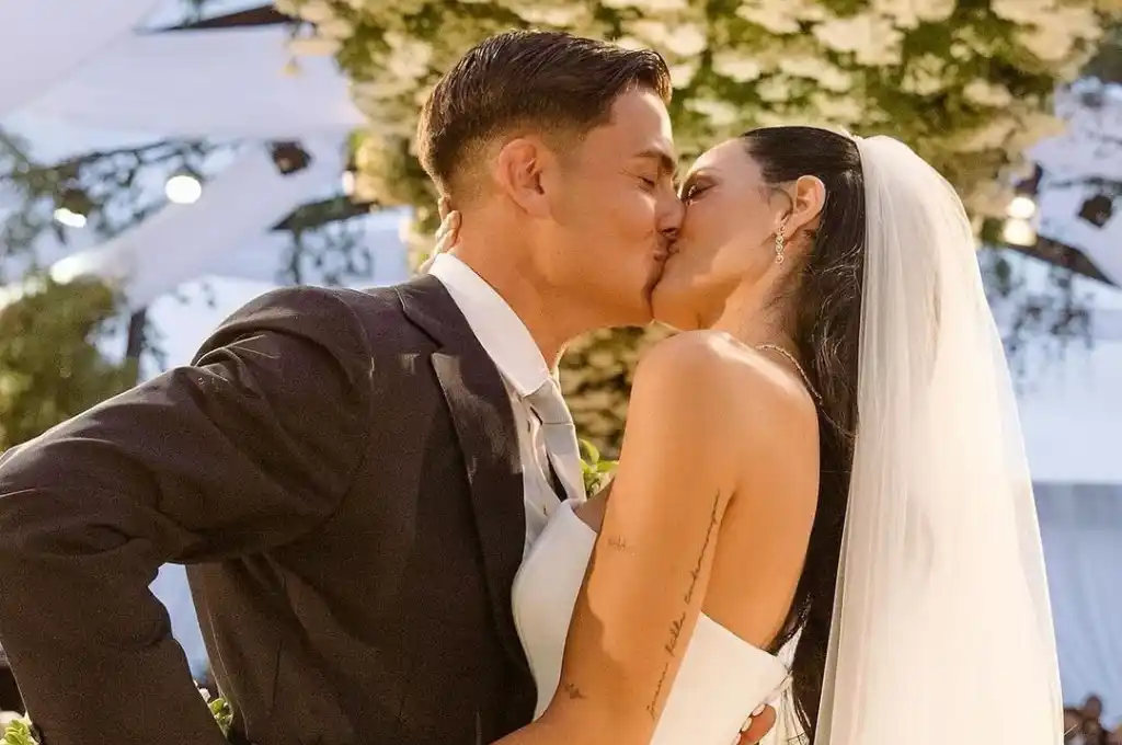 Paulo Dybala y Oriana Sabatini se casaron este sábado en una estancia en Exaltación de la Cruz.