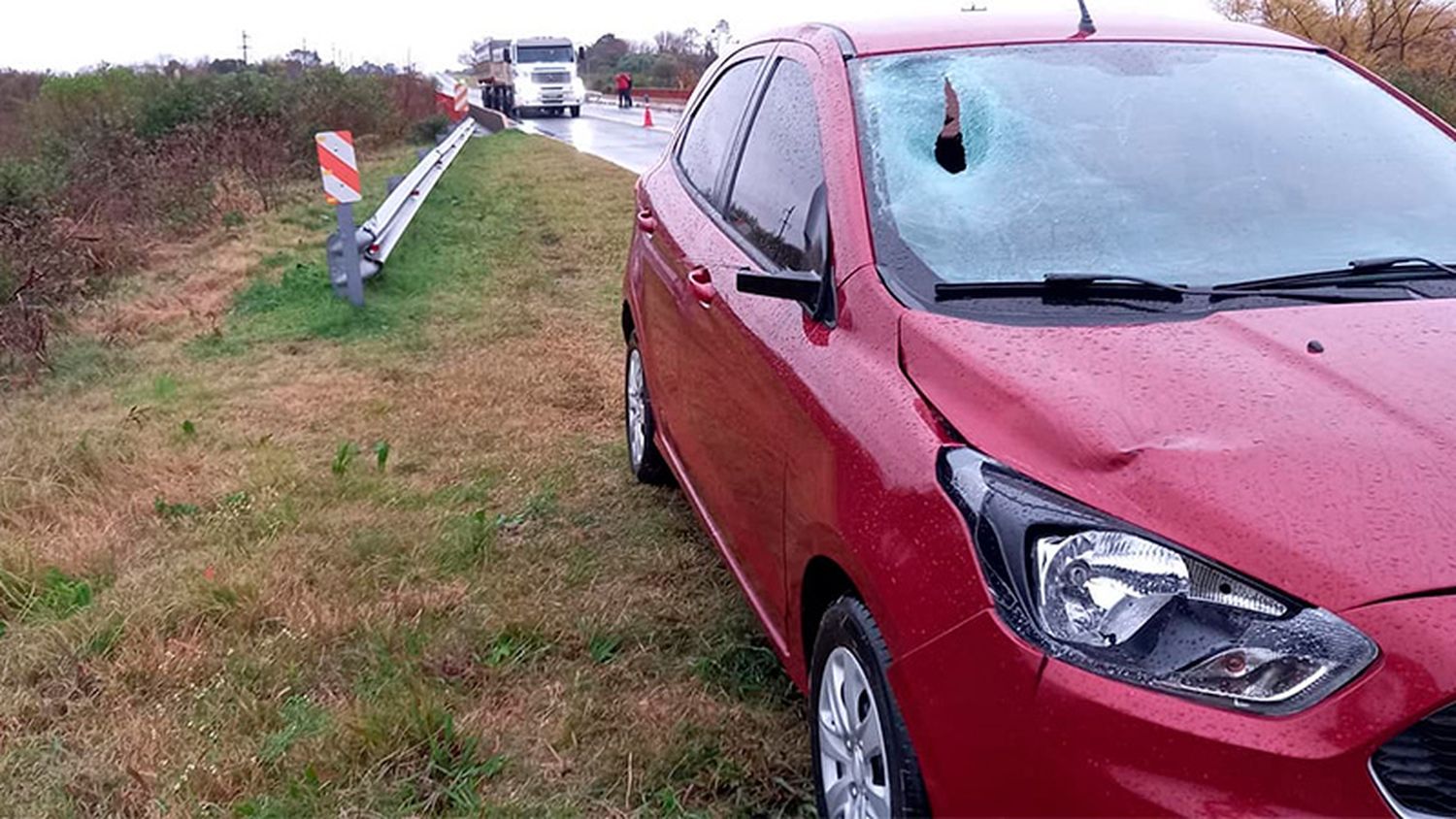 Despistó y pudo salir del auto pero fue atropellado fatalmente por otro vehículo