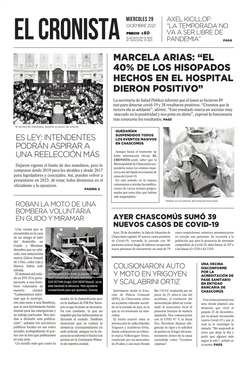 Tapa 29 diciembre 2021