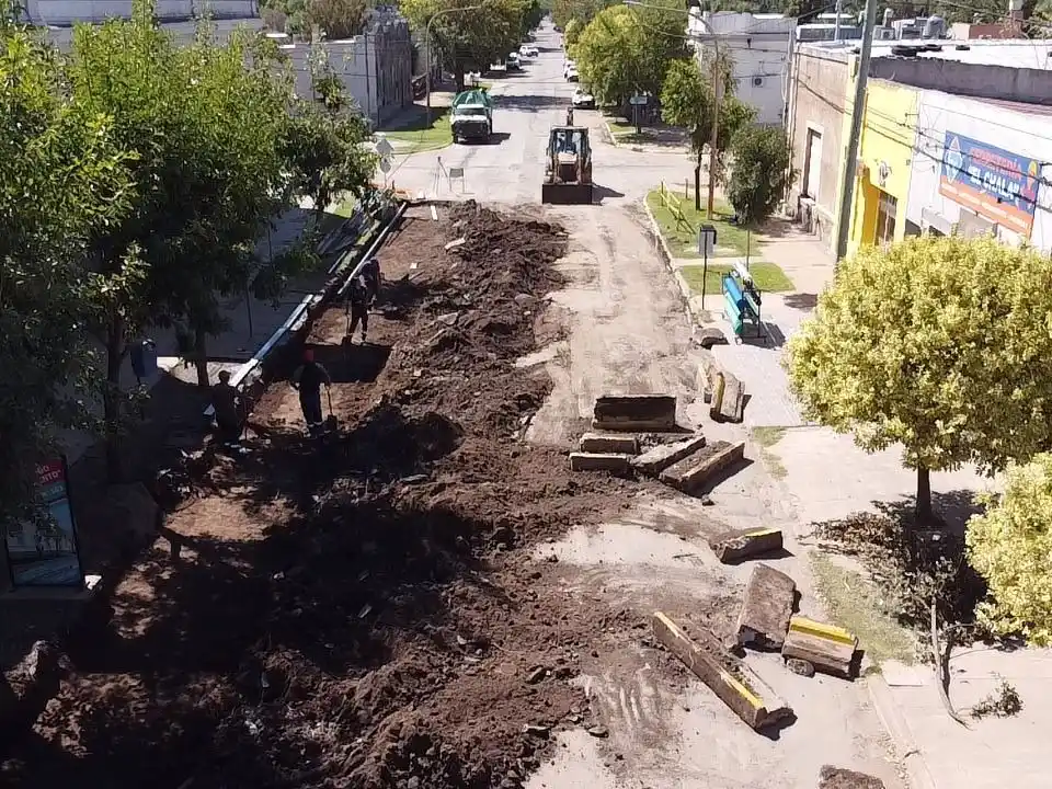 Los trabajos se abrieron paso sobre calle San Martín