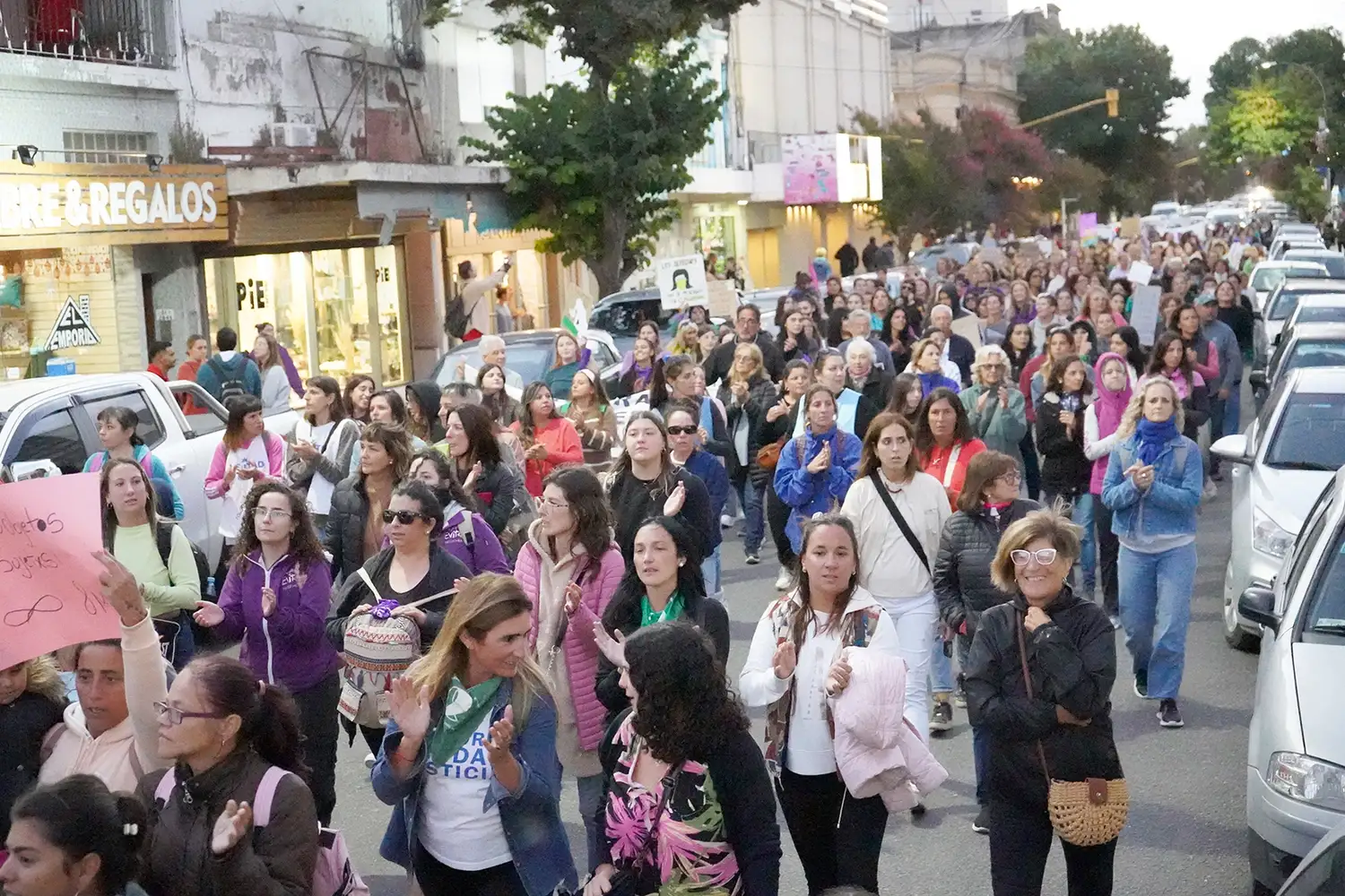 En la manifestación también se repudió la violencia patriarcal
