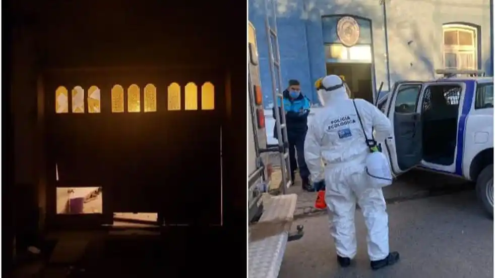 Punta Alta: Un detenido por destrozar el portón de su pareja tenía coronavirus y tuvieron que desinfectar la comisaría