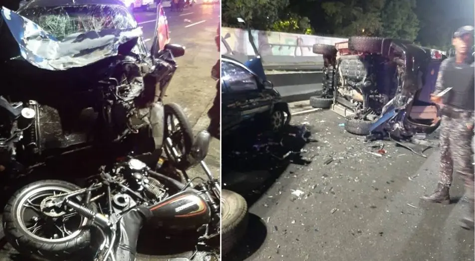 ¡LA MUERTE SOBRE RUEDAS! Arrollan a dos mujeres en la autopista Francisco Fajardo