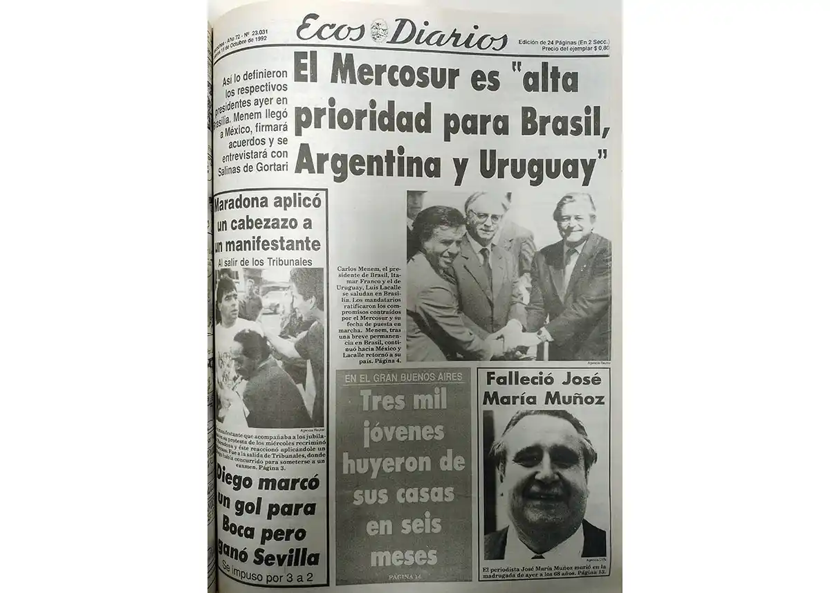 Jueves 15 de octubre de 1992