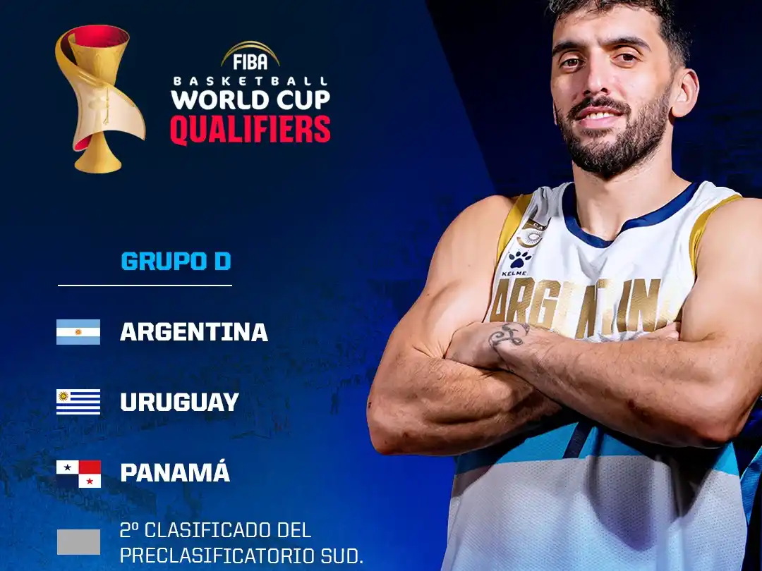 Argentina ya conoce a sus rivales rumbo al Mundial de Básquet 2027