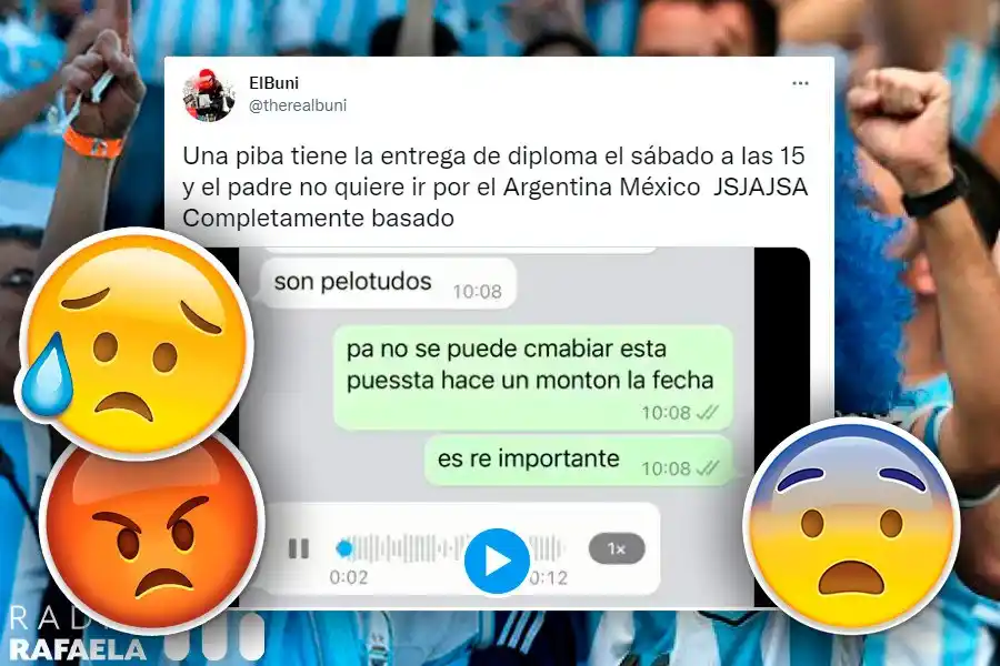 "¿Quién fue el pelotu...?": se negó a ir a la entrega de diplomas de su hija porque juega la Selección