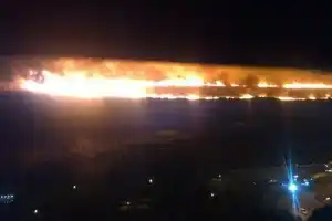 Voraz incendio en la Reserva Ecológica de Costanera Sur