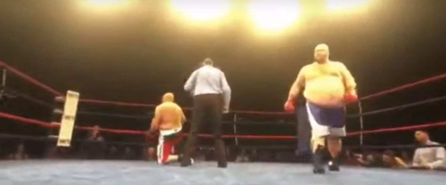 Brutal nocaut a un boxeador de más de 180 kilos