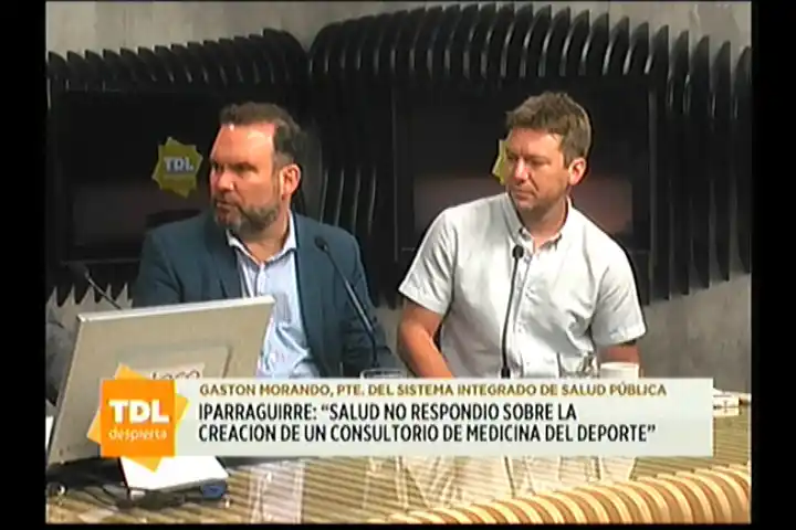 Lic Gaston Morando y Dr Matias Tringler en el desayuno de Tandil Despierta