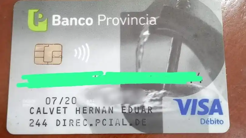 Tarjeta de débito encontrada