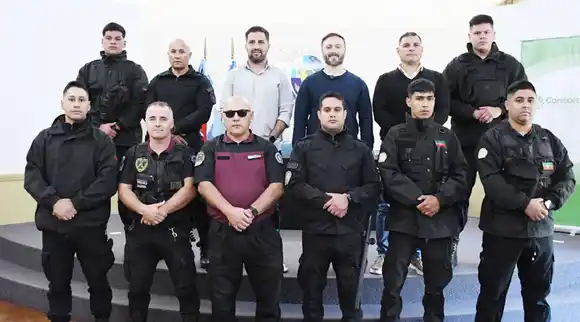 Azcué reconoció el compromiso demostrado por personal de la unidad operativa de seguridad ciudadana