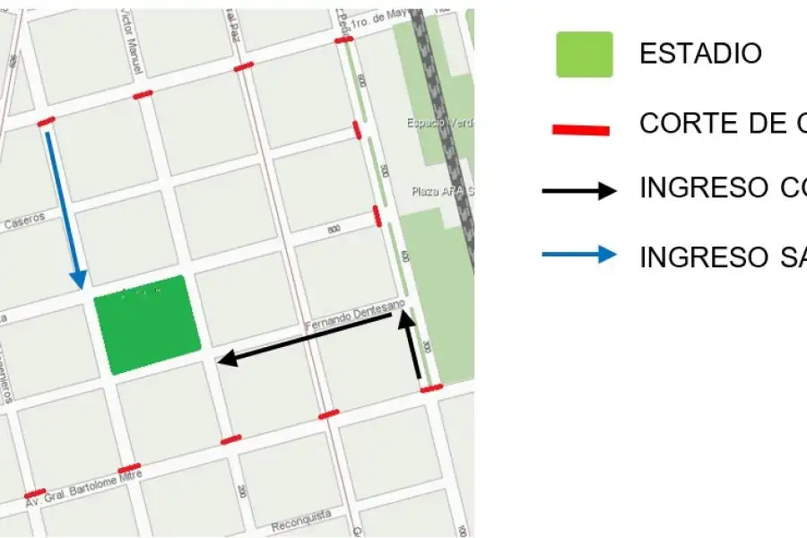 Corte de calles en el sector, en las próximas horas.