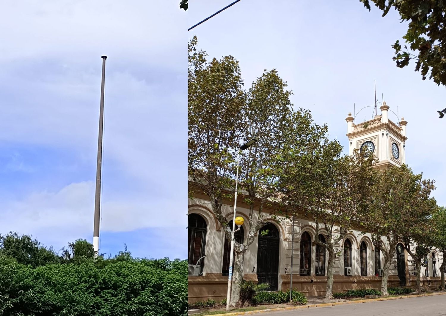 Mástiles sin banderas