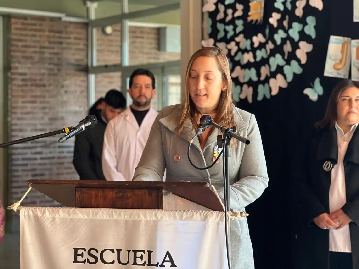 Griselda Valdecasa en el discurso oficial por el Día de la Independencia