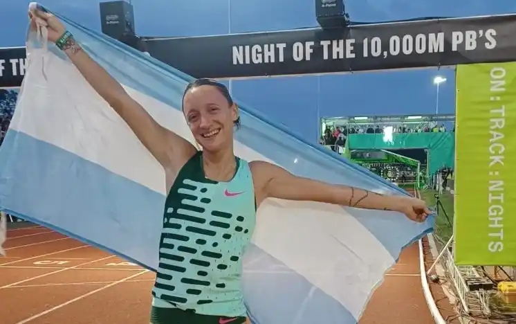 La marplatense Florencia Borelli luego de finalizar su última prueba previa a Paris 2024.