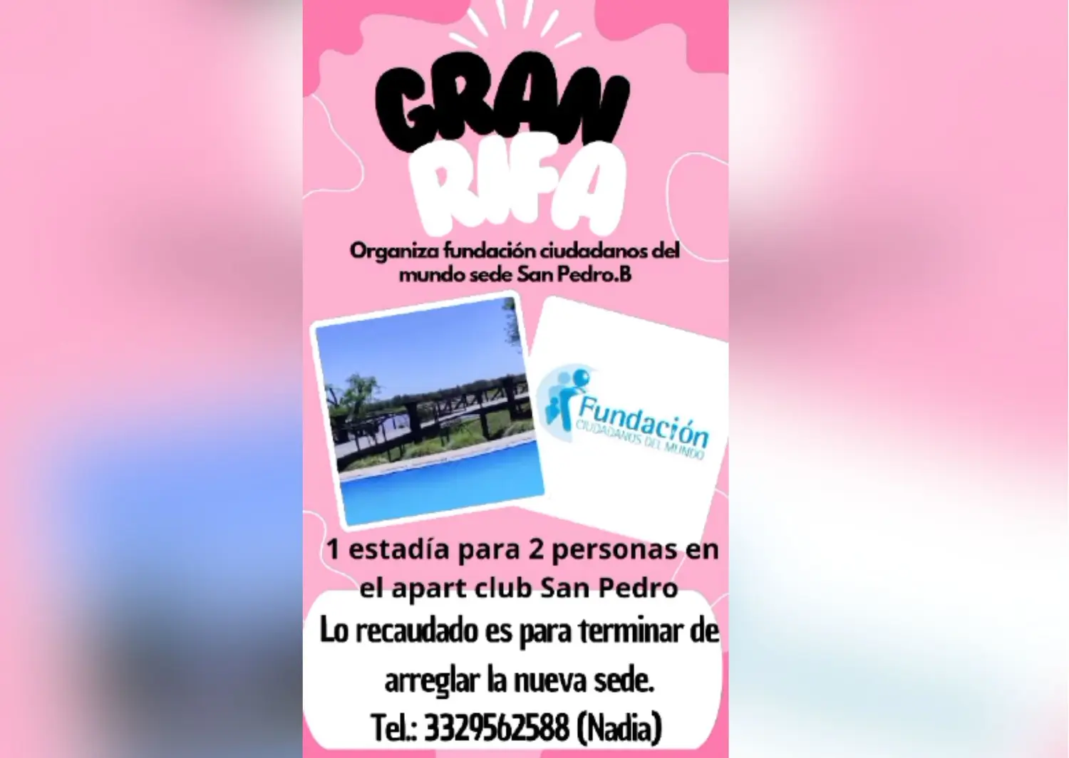 Rifa a beneficio de la Fundación Ciudadanos del Mundo