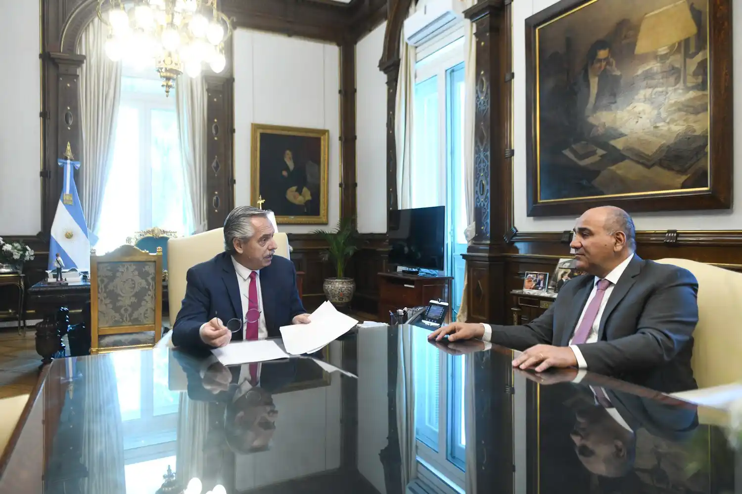 El Presidente se reunió con el Jefe de Gabinete.
