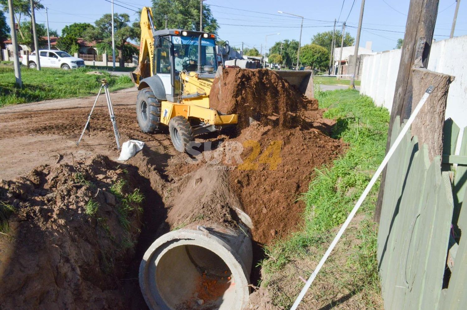 El gobierno municipal avanza en la construcción de desagües en calle Aufranc 