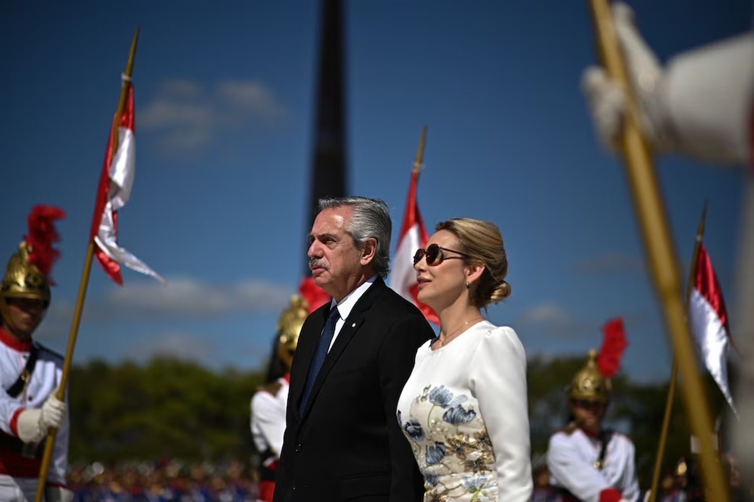 Alberto Fernández junto a su ex esposa, Fabiola Yáñez