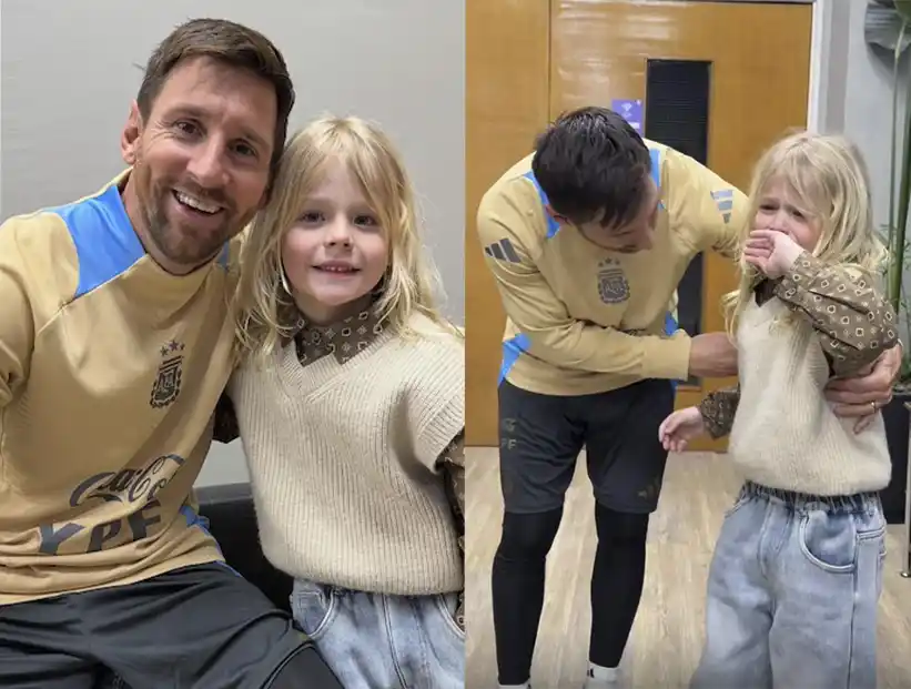 El video viral del hijo de Flavio Mendoza con Messi.