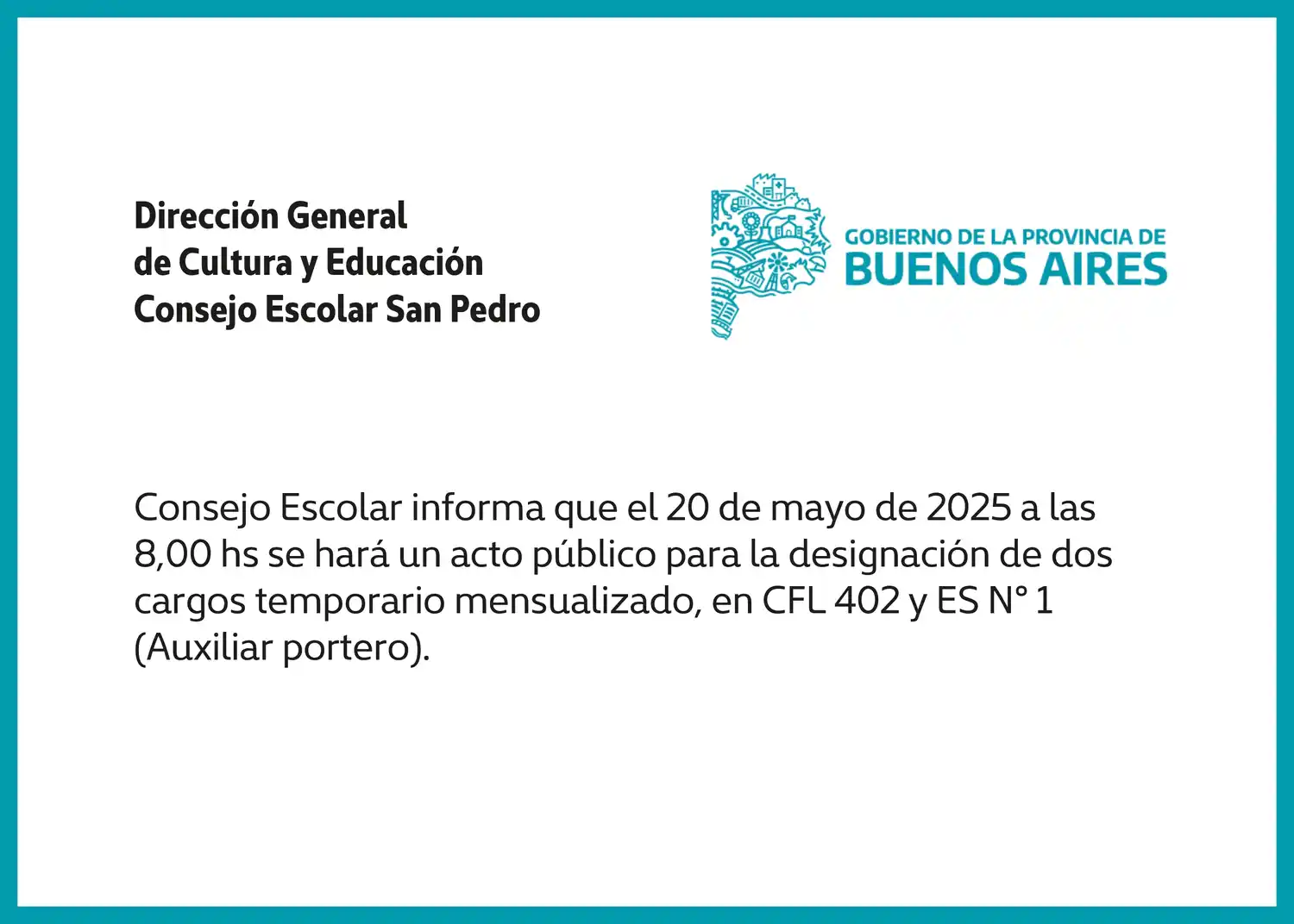 CONSEJO ESCOLAR PORTEROS