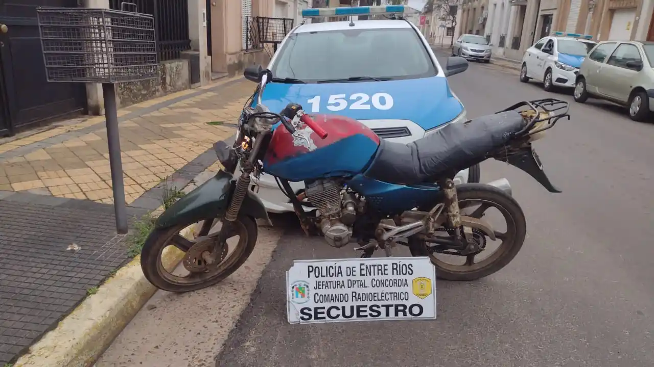 Secuestraron una motocicleta con pedido de secuestro