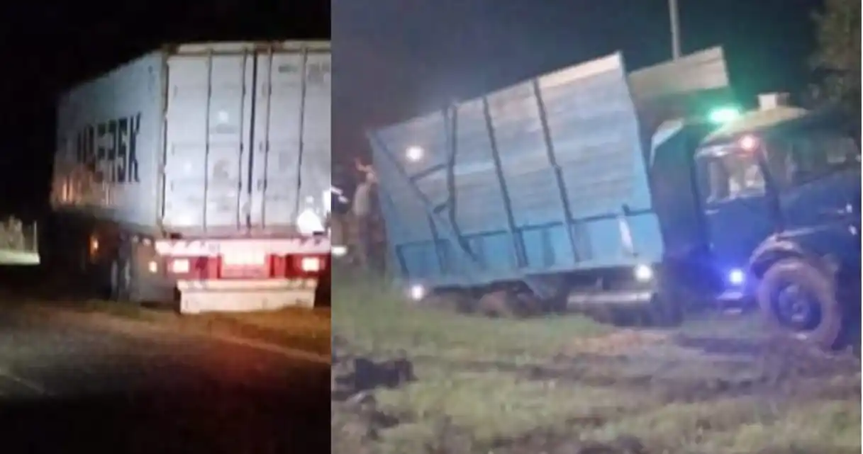 Camiones quedaron empantanados por el estado de las banquinas tras las lluvias y debieron ser asistidos