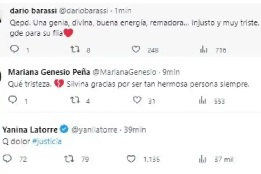 Algunos famosos se expresaron por X-