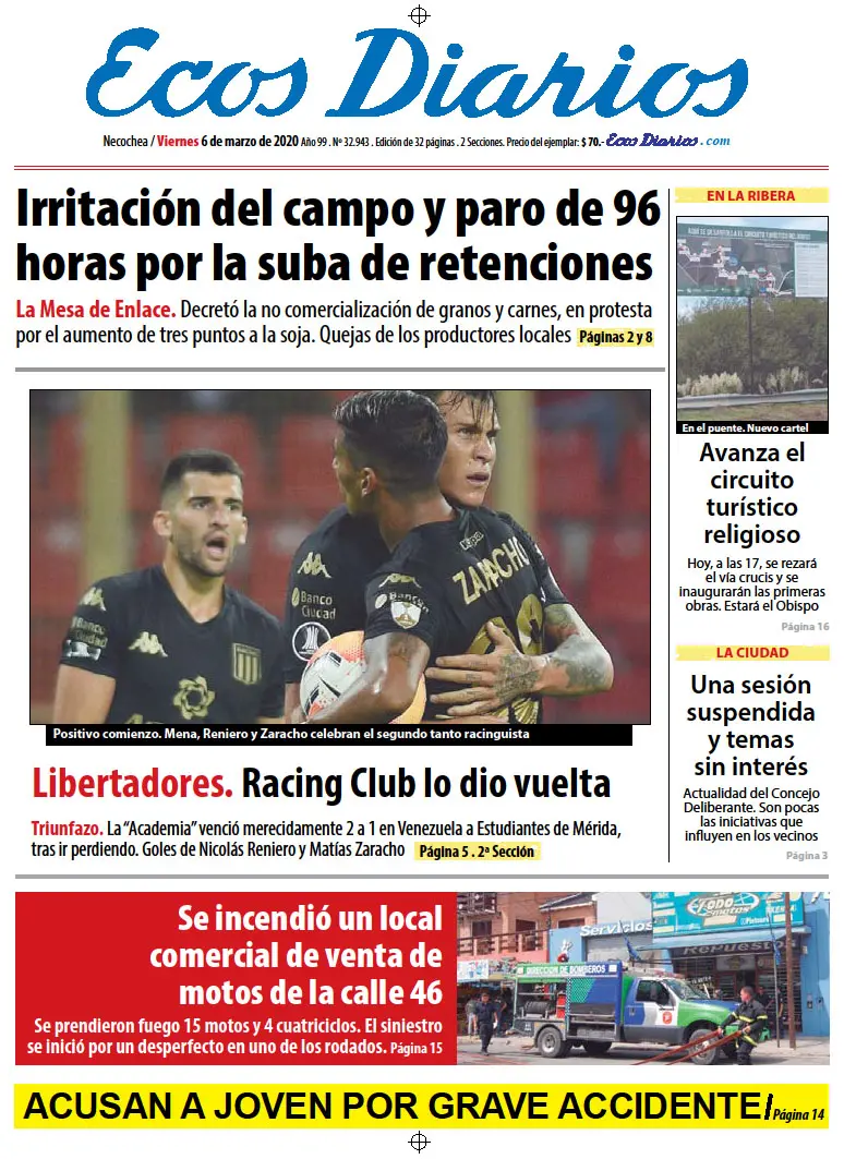 Tapa del 6 de marzo de 2020