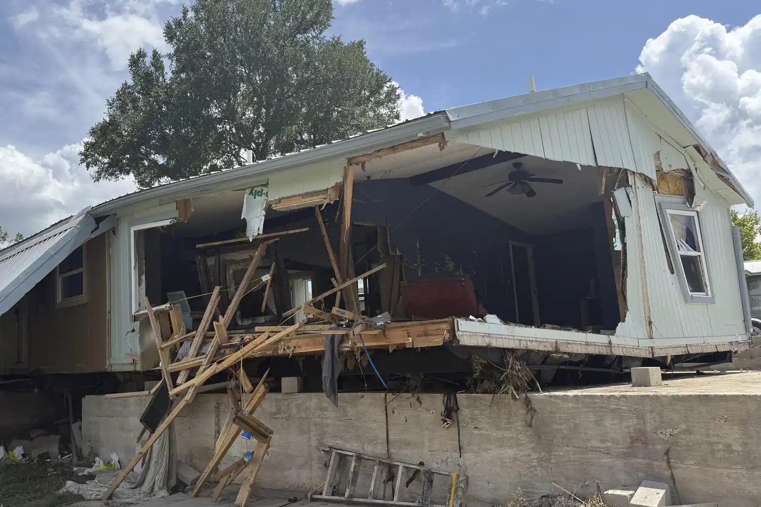 El área más golpeada es el condado de Kerr.