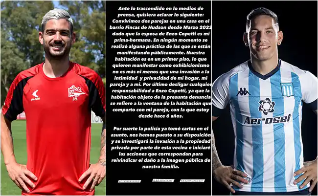 Futbolistas de Racing y Estudiantes se desligaron de una denuncia por "exhibicionismo" en barrio privado de Hudson