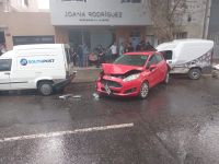 Choque en cadena sin heridos en Avellaneda y Alem