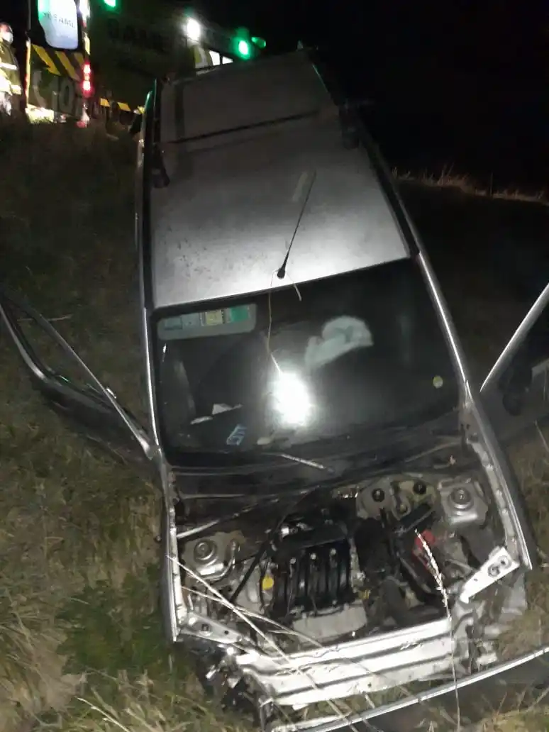 Una mujer sufrió heridas en un vuelco