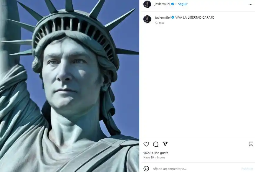 estatua de la libertad milei