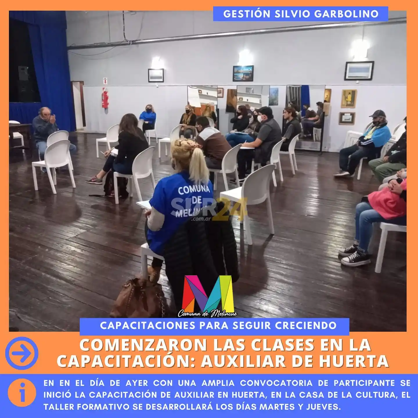 Melincué: comenzó la capacitación en Auxiliar de Huerta